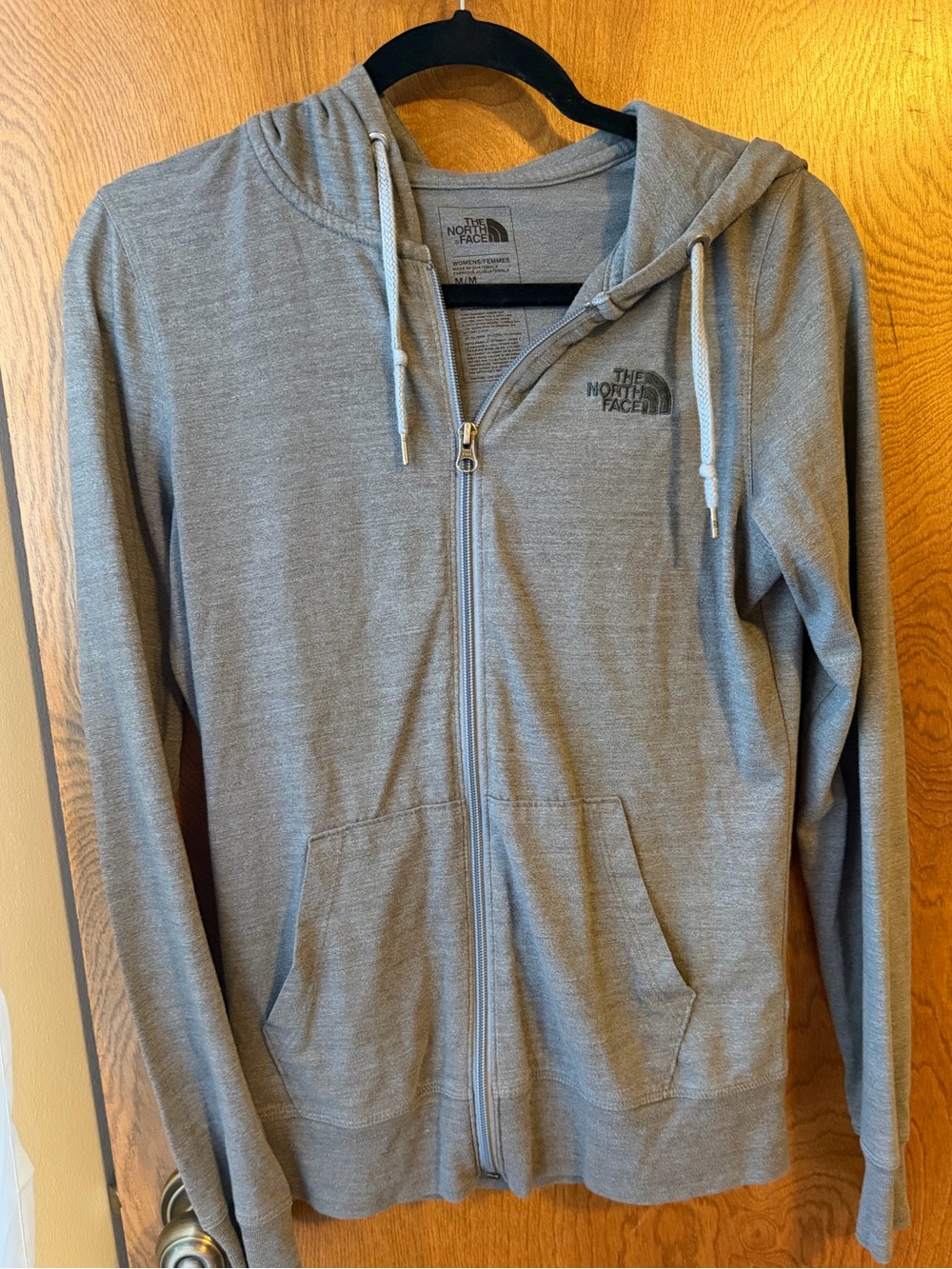 The North Face Gray Full-Zip Hoodie M